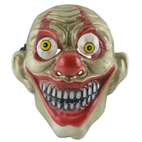Halloween Horror Clown Mask Bulging Eyeballs Ghost Face Prank Prop For Masquerade Party Cosplay Costume Accessory Horror Spoof Mask