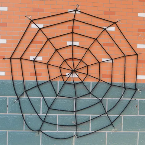 Halloween Decoration Realistic Big Black Plush Spider Triangular Web Costume Creepy Bar Haunted House Venue Layout Prop Festive Supplies