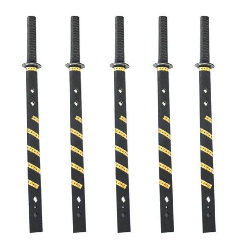 Plastic Japanese Samurai Toy Sword With Scabbard Gold Spiral Pattern Katana Model Kids Martial Arts Costume Weapons Prop Boy Gift