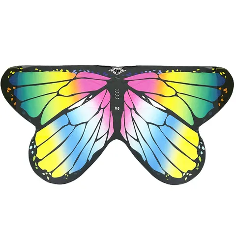 Children Butterfly Wings Cape Scarf Kids Halloween Costume Accessory Butterfly Shawl With Matching Mask For Holiday Party