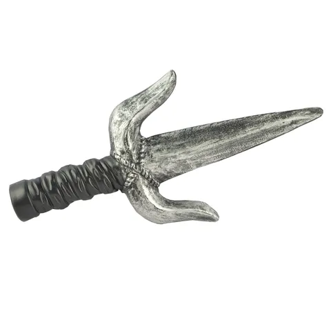 Halloween Teufel Dreizack Gabel Kunststoff Spielzeug Requisite Silber Distressed Deko Dreizack Für Bühne Performance Kostüm Party Zubehör