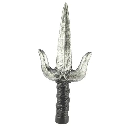 Halloween Teufel Dreizack Gabel Kunststoff Spielzeug Requisite Silber Distressed Deko Dreizack Für Bühne Performance Kostüm Party Zubehör