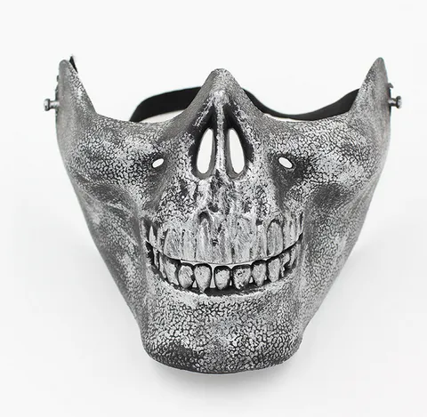 Halloween Scary Skull Mask Tactical Warrior Half Full Face Mask Distressed Plastic Cosplay Prop For Masquerade Party Gift