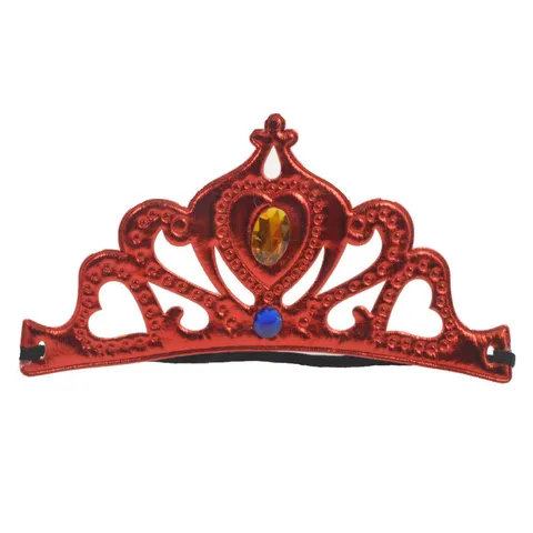 Sweet Princess Kids Crown Headband With Elastic Band Plastic Rhinestone Costume Props Crown Hair Accessories For Birthday Party