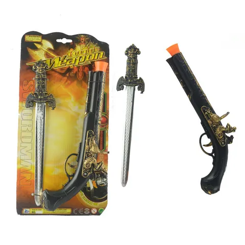 Kinder Kunststoff Piraten Pistole Und Schwert Spielzeug Set Vintage Rollenspiel Kostüm Waffen Requisiten Für Kinder Party Unterhaltung