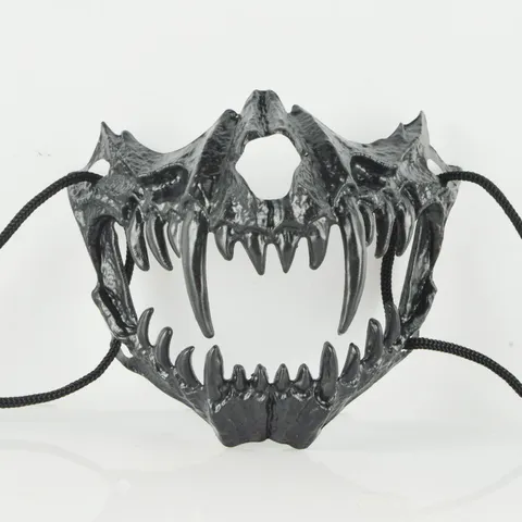 Halloween Horror Skull Mask Scary Devil Demon Ghost Animal Skeleton Half Face Mask Plastic Cosplay Party Costume Props