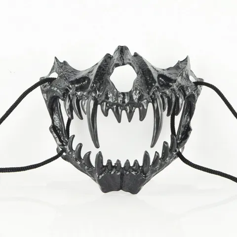 Halloween Horror Skull Mask Scary Devil Demon Ghost Animal Skeleton Half Face Mask Plastic Cosplay Party Costume Props