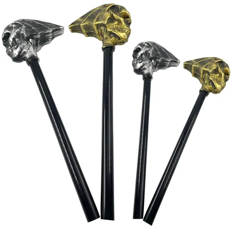Halloween Skull Head Scepter Magic Wizard King Pharaoh Walking Stick Prop Cosplay Party Costume Accessories