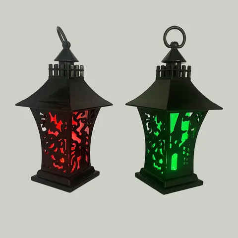 Halloween Kasteel Wind Lamp LED Elektronische Kaars Pompoen Lamp Plastic Hol Gloeiend Feest Ornament Huis Decoratie