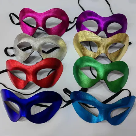 Metallische Maskerade Party Augenmaske Für Damen Herren Halloween Venezianisches Kostüm Party Halbmaske Partyzubehör