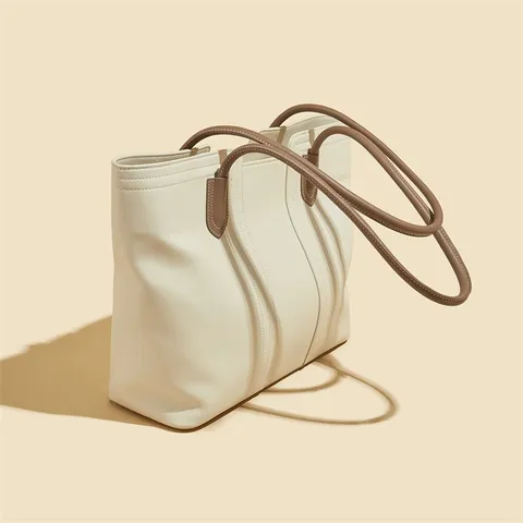 Borsa Tote di Grande Capacità da Donna Borsa a Tracolla Vintage in Pelle PU Elegante per Lavoro Quotidiano