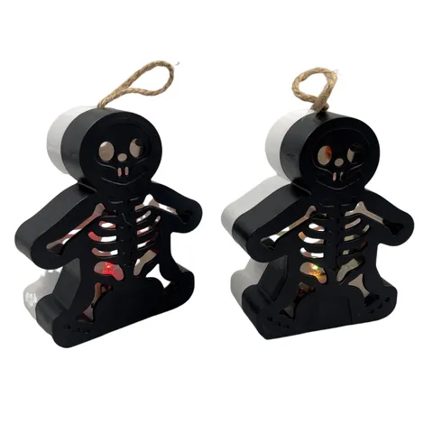 Halloween Glowing Skeleton Light LED Horror Decoration Props PVC Humanoid Skull Lamp For Party Decor Ornaments