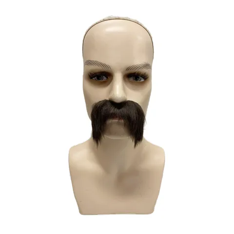Baffi Finti di Halloween Divertente Barba a Manubrio Oggetto di Scena per Ballo in Maschera Cosplay Festa Tessuto Barba Uomo Decorazione