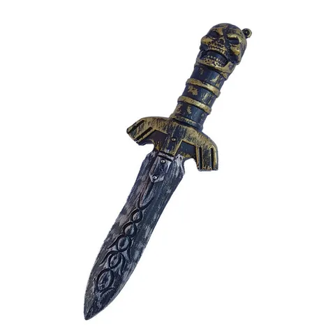 Halloween Antique Plastic Skeleton Dagger Toy For Ghost Festival Cosplay Party Props Retro Skull Dagger Film Stage Performance Props