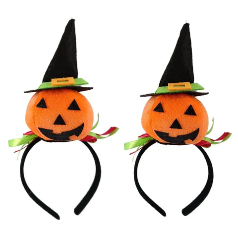 Halloween Pumpkin Witch Hat Headband For Kids Adults Cute Party Hair Accessories Decorative Festive Costume Headwear Accessories