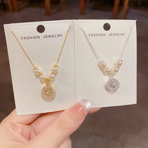 Elegant Copper Rhinestone Star Pendant Choker Necklace Gold Plated Artificial Pearl Clavicle Chain For Women Simple Light Luxury Style Daily Daily Decoration Accessory