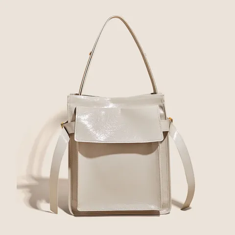 Donne Retro Pendolare Borsa a Tracolla PU Pelle Borsa a Secchiello Casual Tote Borsa a Tracolla Moda Borsa per Lavoro Quotidiano
