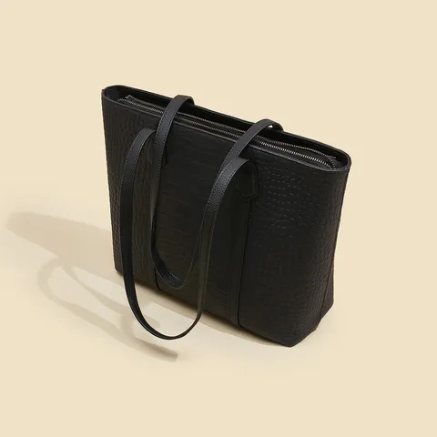 Borsa Tote di Grande Capacità da Donna Moda Motivo Coccodrillo Pelle Borsa a Tracolla Borsa Quotidiana
