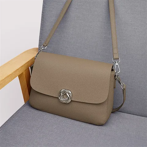 Borsa a Tracolla da Donna in Vera Pelle Tinta Unita Borsa Casual Moda Commuting Sottobraccio