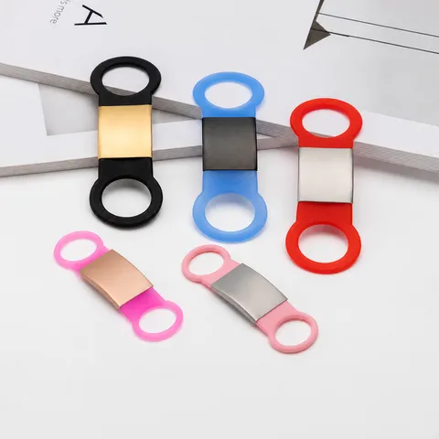 Multicolor Silicone Metal Pet ID Tag Anti-Lost Collar Pendant For Cats And Dogs Identification Accessories