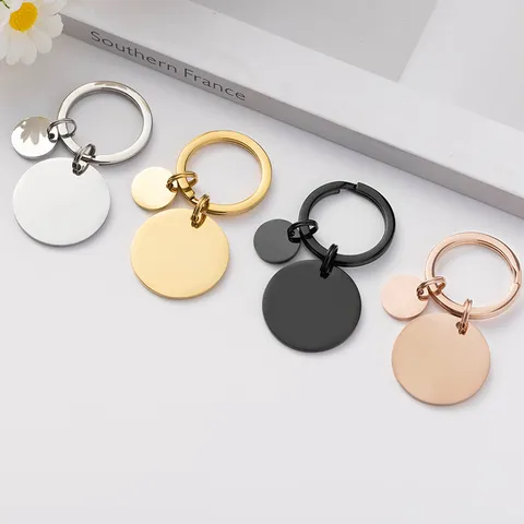 Stainless Steel Round Blank Pet ID Tags Polished Anti Lost Dog Name Plate Metal Disc Pet Accessories