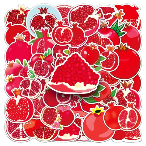 Niedliche Wasserdichte Granatapfel Graffiti Aufkleber Cartoon Frucht Aufkleber Ästhetische Vinyl Aufkleber Für Wasserflasche Handy Koffer Laptop