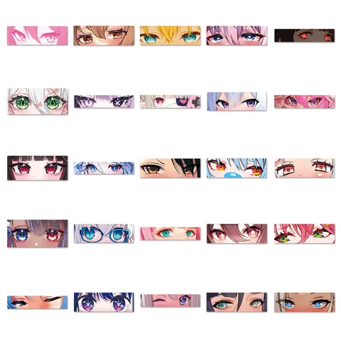 Anime Eyes Graffiti Stickers Waterproof PVC Cartoon Decals For Water Bottle Phone Laptop Luggage DIY Decoration