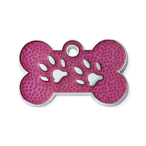 Pet ID Tag Metal Bone Shape Anti-Lost Name Plate Dog Collar Pendant For Dogs Cats