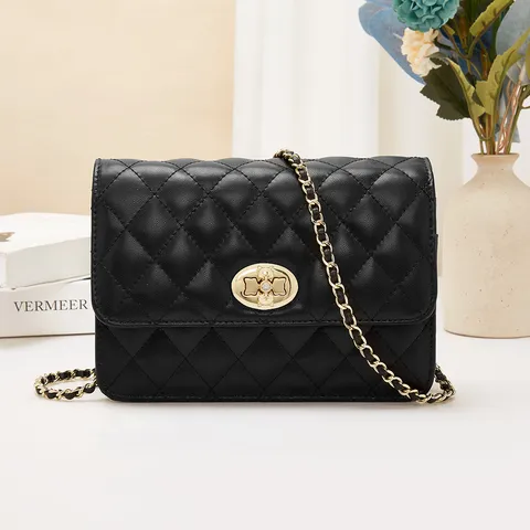 Borsa a Tracolla Spalla Catena Trapuntata in Vera Pelle da Donna Piccola Borsa Quadrata Eleganza Classica Borsa a Mano