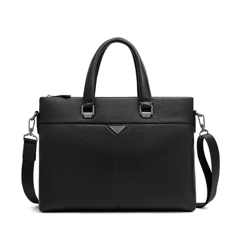 Borsa Portadocumenti da Lavoro in Vera Pelle per Uomo Borsa per Laptop Grande Capacità Borsa a Tracolla da Commuter