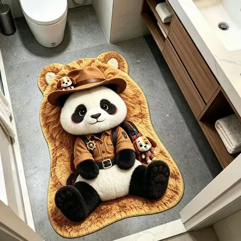 Cartoon Tier Rutschfeste Absorbierende Plüsch Bodenmatte Süßes Tiger Design Für Badezimmer Küche Schlafzimmer Heimdekoration