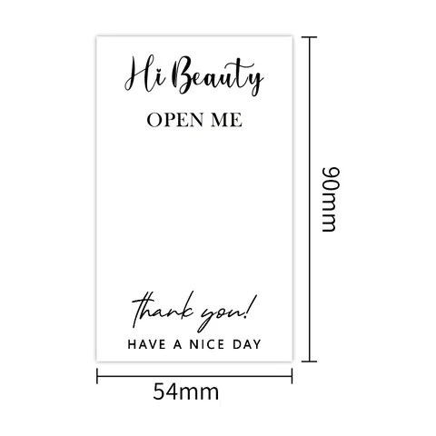 Minimalist Rectangular Thank You Seal Stickers Adhesive Packing Labels For Mail Box Packaging