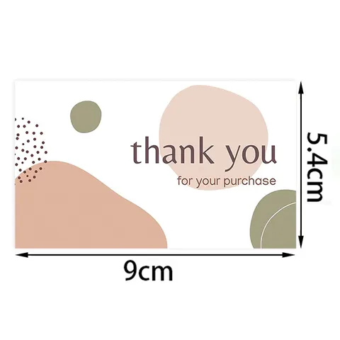 Moderne Minimalistische Dankeskarten Bulk Kunstdruckpapier Geschäfts-Grußkarte Geschenkverpackung Deko-Karte