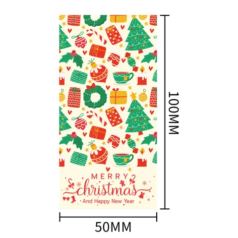Christmas Sealing Stickers Merry Christmas Gift Box Decorative Labels Self-Adhesive Holiday Packing Seal Sticker