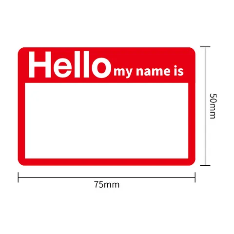Rectangular Color Gradient Name Stickers Hand Written Adhesive Labels Classification Name Tag Office School Supplies