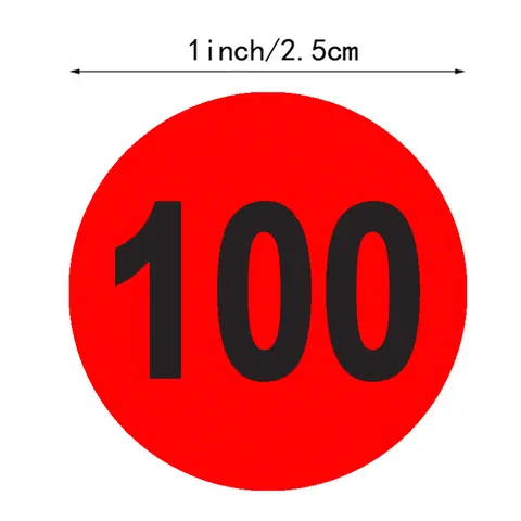 Numbered Dot Stickers Round Self Adhesive Number Labels For Office Storage Classification Marking