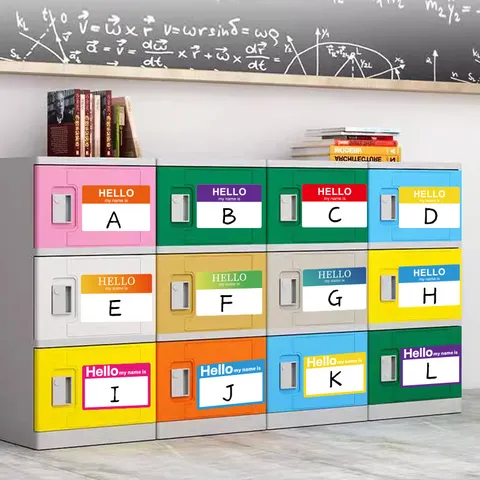 Rectangular Color Gradient Name Stickers Hand Written Adhesive Labels Classification Name Tag Office School Supplies