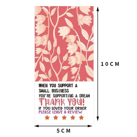 Rectangular Self-Adhesive Sealing Stickers Floral Pattern Decorative Labels For Gift Box Packaging And Baking