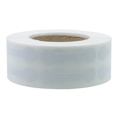500 Pcs Per Roll Kraft Paper Jewelry Price Labels Dumbbell Shape Adhesive Tags For Rings Bracelets Necklaces Price Marking Labels