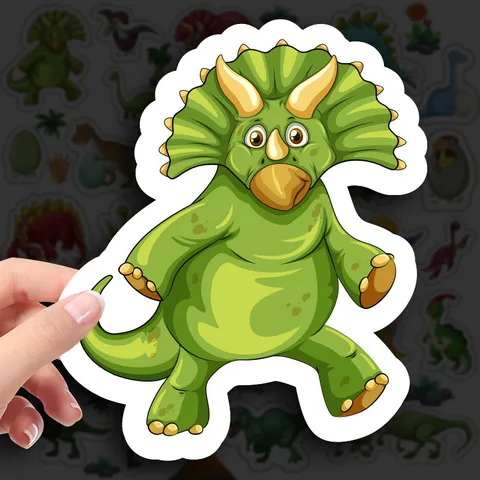 Leuke Cartoon Dinosaurus Stickers Jurassische T-Rex Decals Kinderen School Beloning Kantoorartikelen Waterdichte Gecoat Papier Sticker