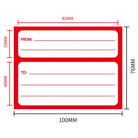 Universal Address Mailing Label Stickers Self Adhesive Writable Shipping Labels For Envelopes Boxes Coated Paper