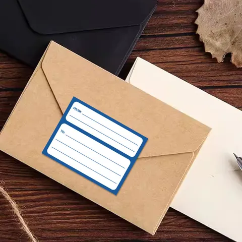 Universal Address Mailing Label Stickers Self Adhesive Writable Shipping Labels For Envelopes Boxes Coated Paper