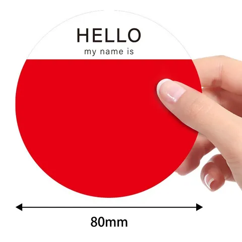 Large Round Colorful Name Stickers Writable Name Tags For School Activities Clothing Arm Markers Waterproof Adhesive Labels