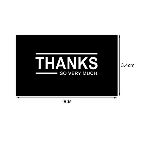 Minimalist Black White Thank You Cards Gift Wrapping Decoration Postcards For Business Party