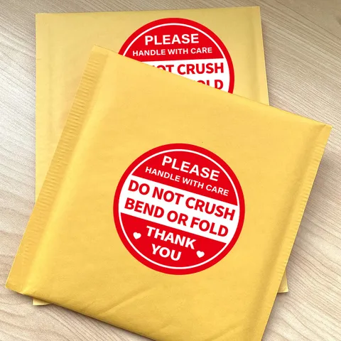 Fragile Warning Stickers Self Adhesive Express Logistics Packaging Labels Red Warning Label For Shipping Mailing