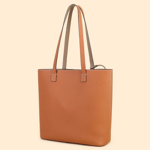 Women Genuine Leather Tote Bag Large Capacity Top Layer Cowhide Shoulder Bag Casual Commuter Underarm Handbag