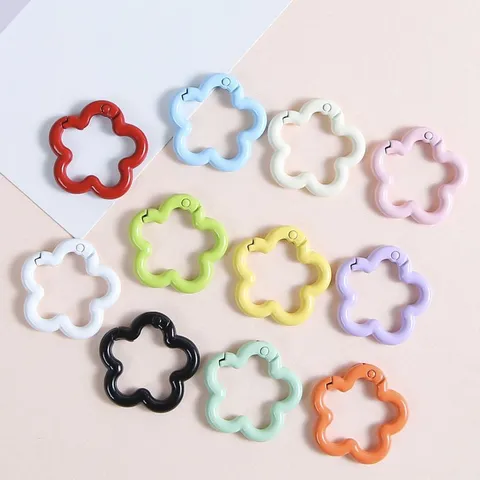 Legering Pruimenbloesem Veerring Sleutelhanger Sluiting DIY Sieraden Accessoires Tas Telefoon Ketting Karabijnhaak Multicolour