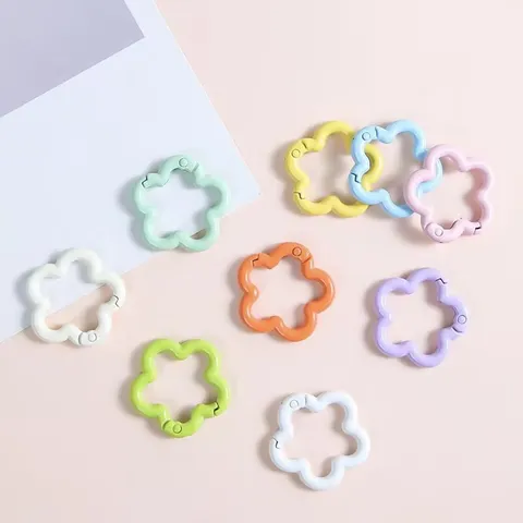 Legering Pruimenbloesem Veerring Sleutelhanger Sluiting DIY Sieraden Accessoires Tas Telefoon Ketting Karabijnhaak Multicolour