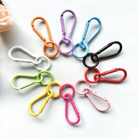 Kleurrijk Gelegeerde Gelakte Pompoen Gesp Veerring Sleutelhanger Schattige Tas Hanger DIY Sieraden Accessoires Voor Vrouwen