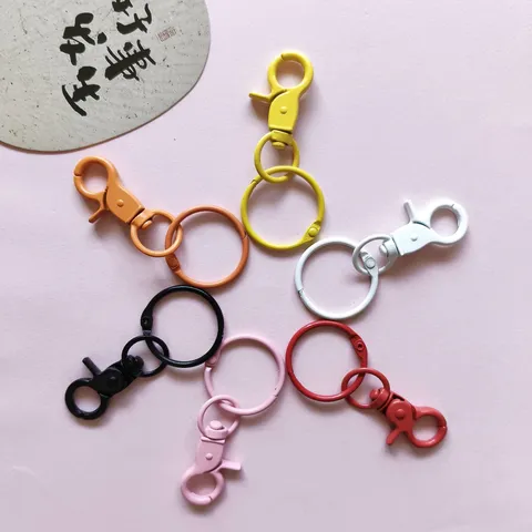 Snoepkleur Metalen Karabijnhaak Sleutelhanger DIY Ambachtelijke Tas Charm Ring Accessoires Voor Vrouwen En Mannen